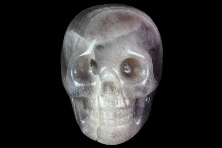 Realistic, Carved, Purple Fluorite Skull #116471